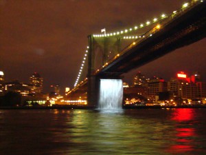 le pont de Brooklyn by night