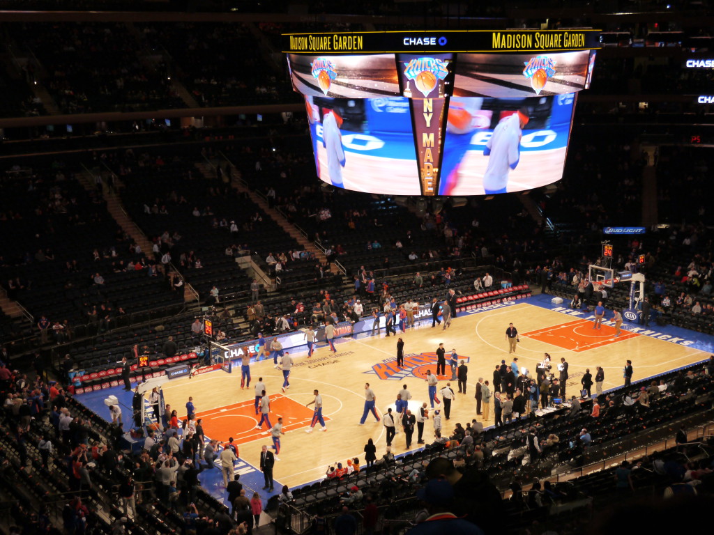 Match de NBA au Madison Square Garden (victoire des NY Knicks)