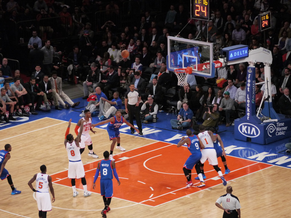 Match de NBA au Madison Square Garden